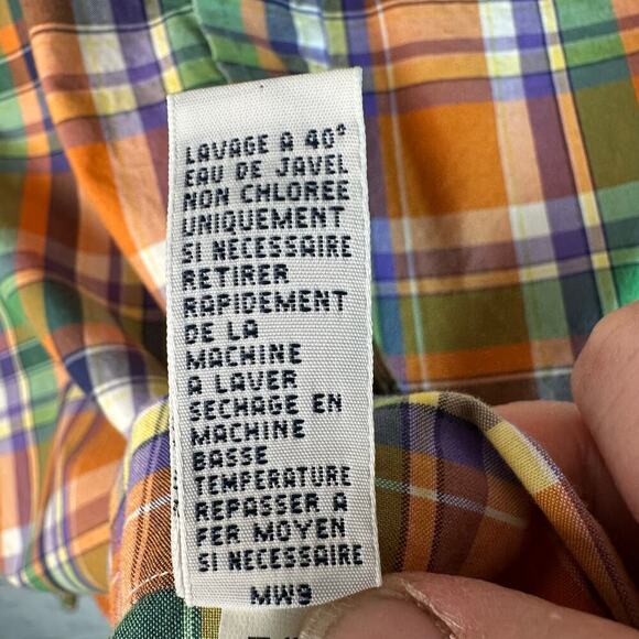 Ralph Lauren plaid men’s shirt, button-down cotton spring  - Picture 7 of 11